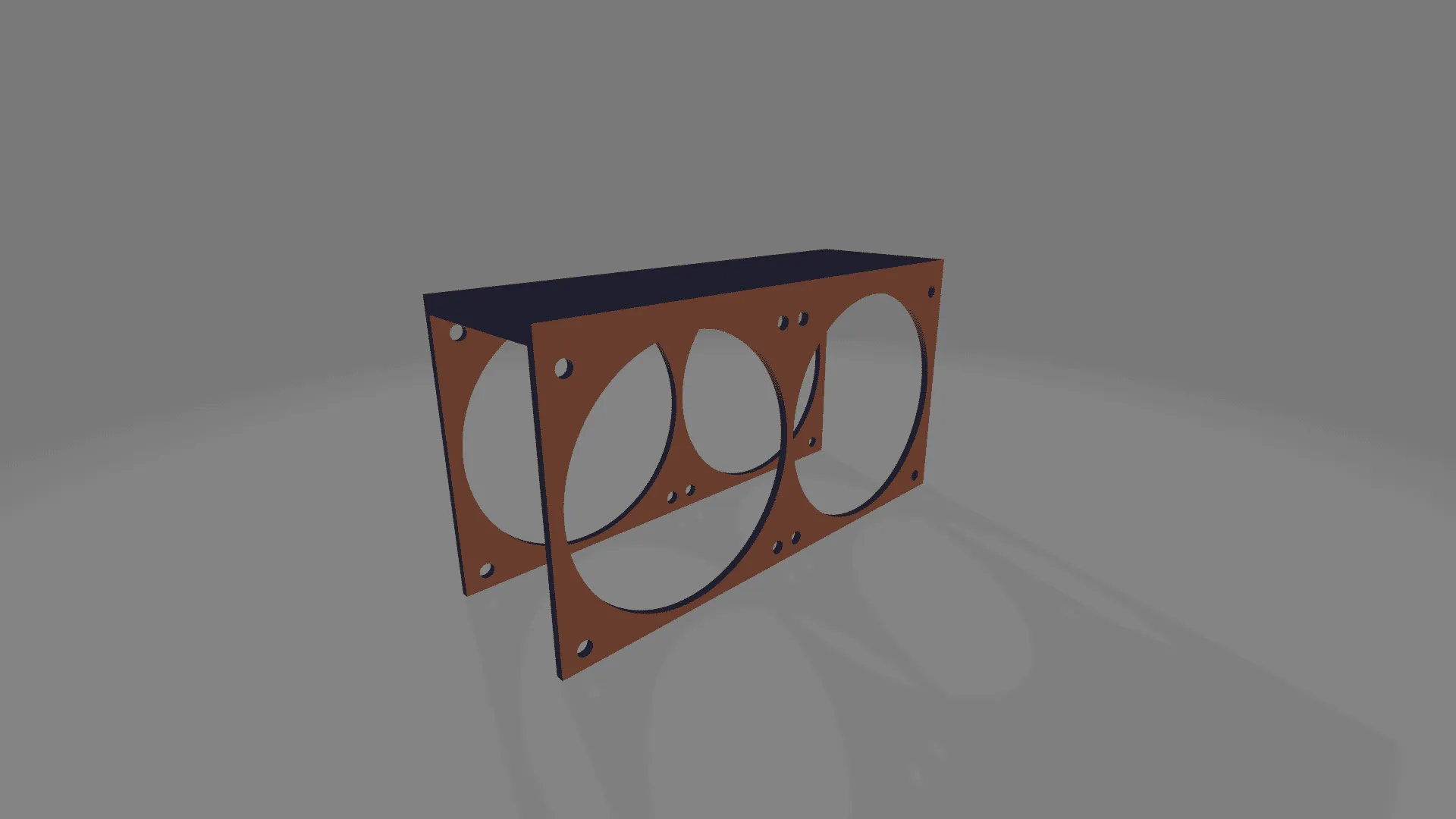 3D render of the printed fan bracket from a wider angle