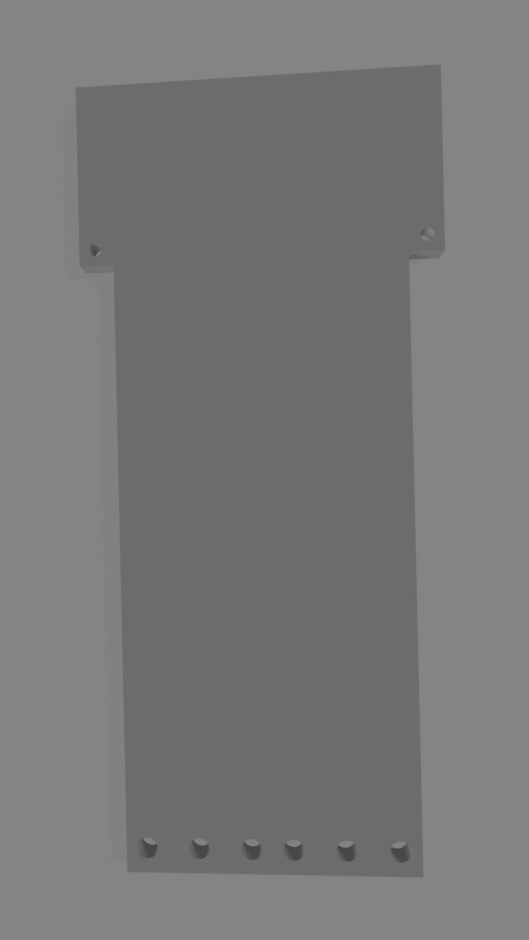 3D render of the rack monitor mount bracket